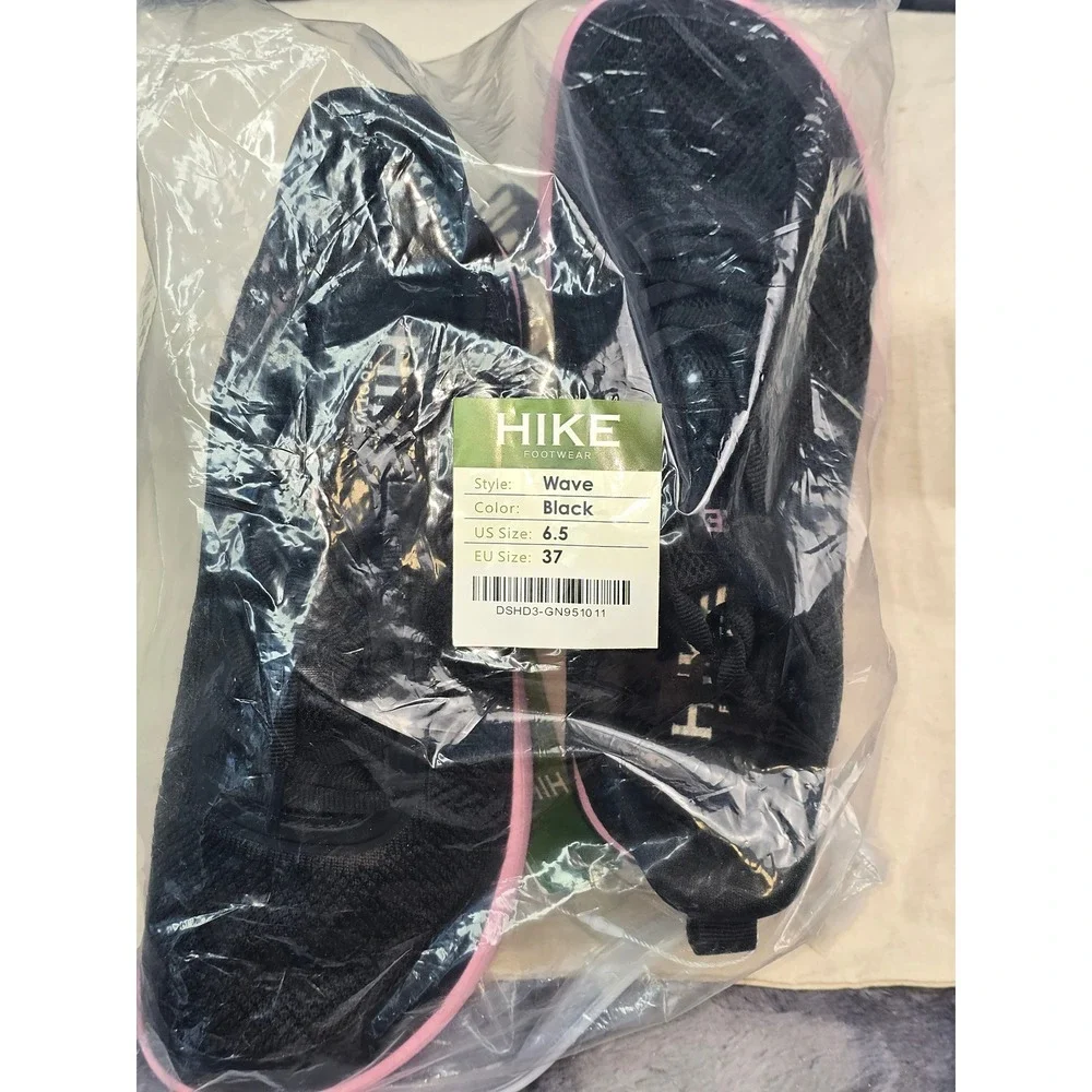NWT Hike Footwear Wave Sneakers Black Pink Barefoot Minimalist EU 37/ W 6.5